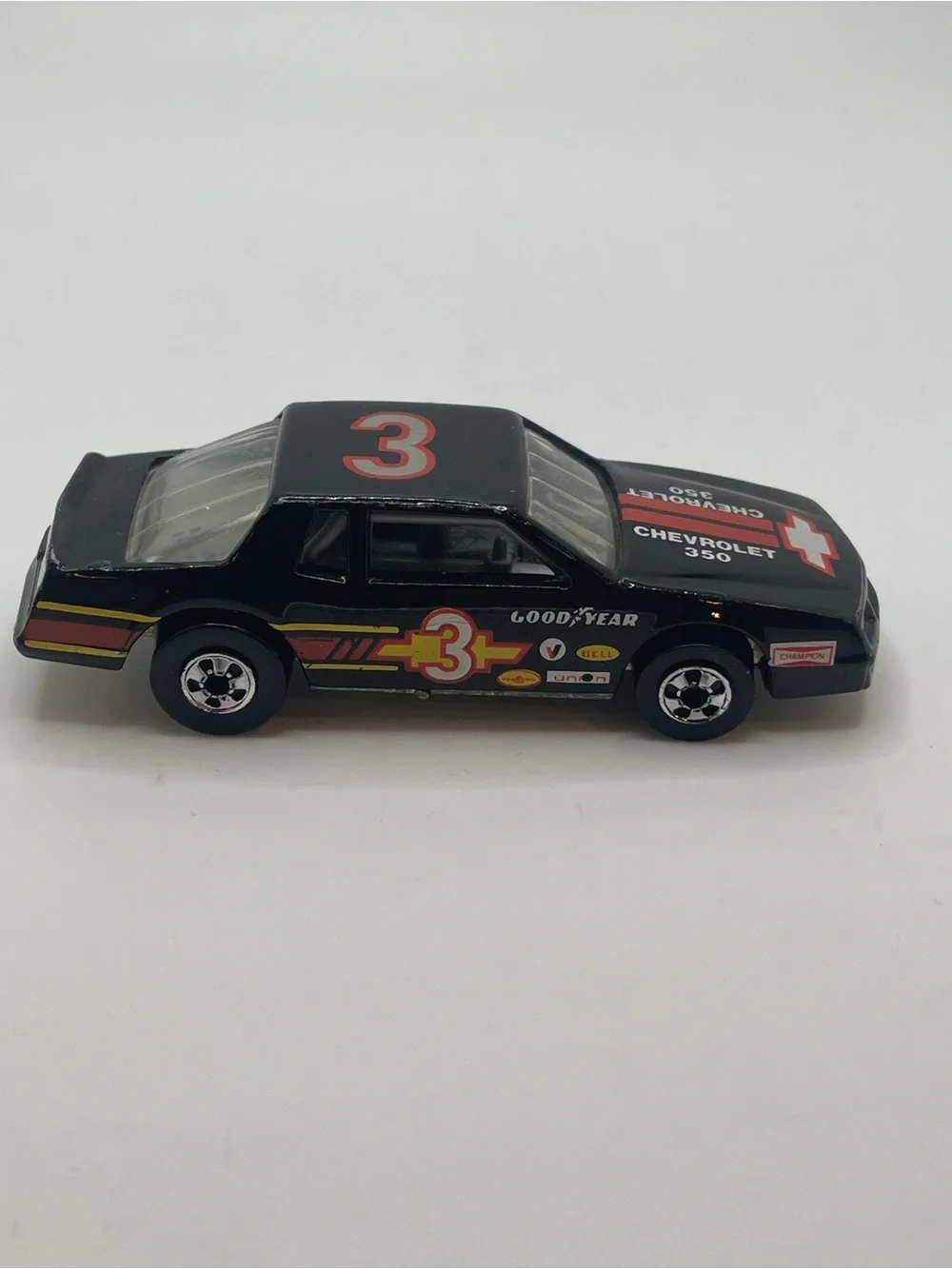 Vintage Hot Wheels 1988 Black Monte Carlo Stock Car #3 Blackwall Malaysia
